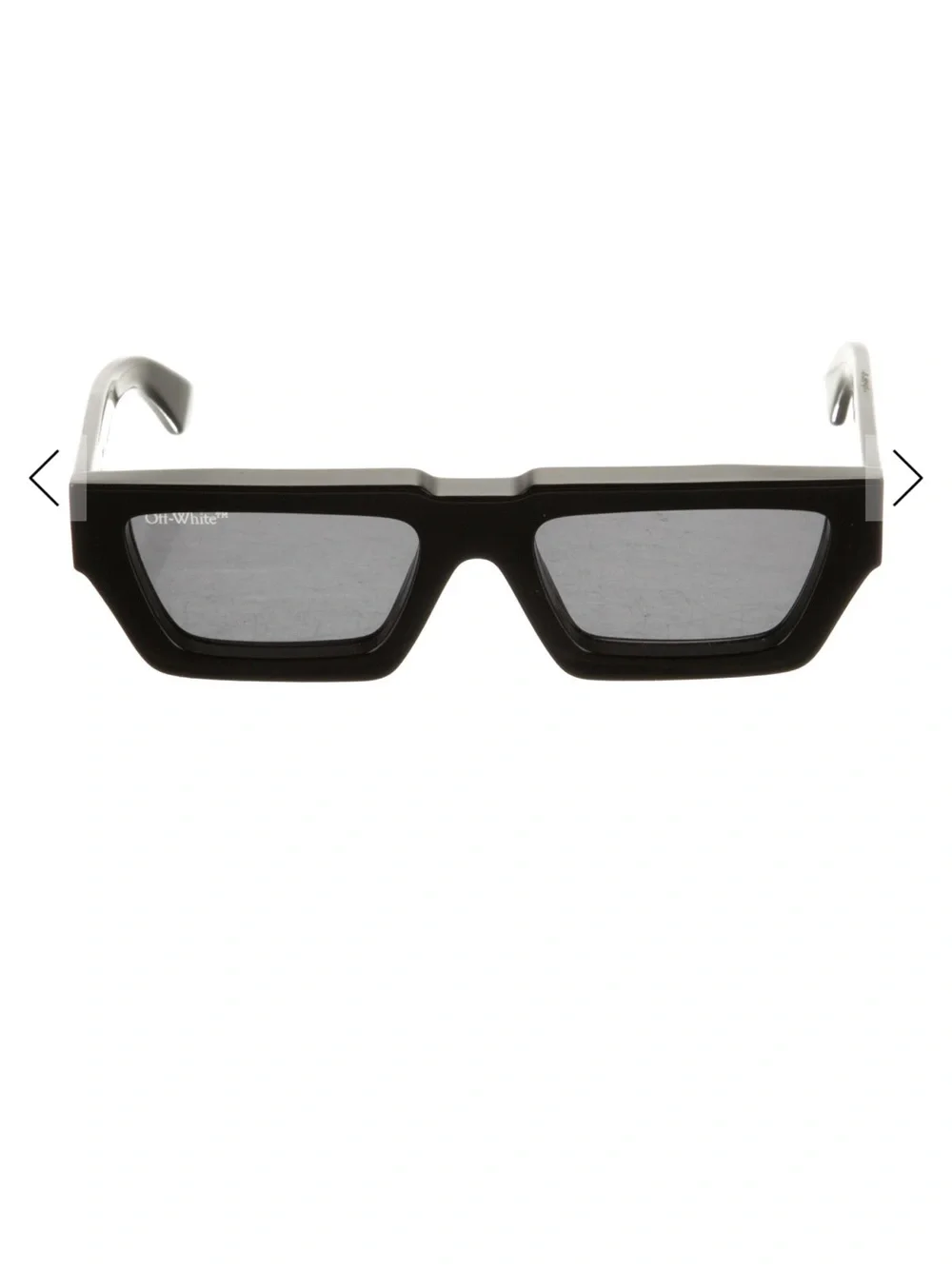 Off-White Black Rectangular Angular Sunglasses